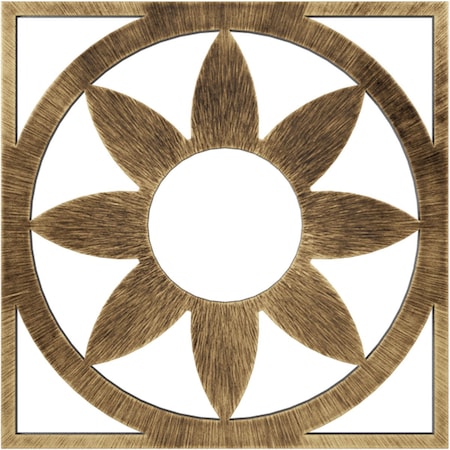 Ekena Millwork Blume Architectural Grade PVC Pierced Ceiling Medallion, Antiqued Brass, 20"OD x 7"ID x 1/2"P CMPP20BLABS